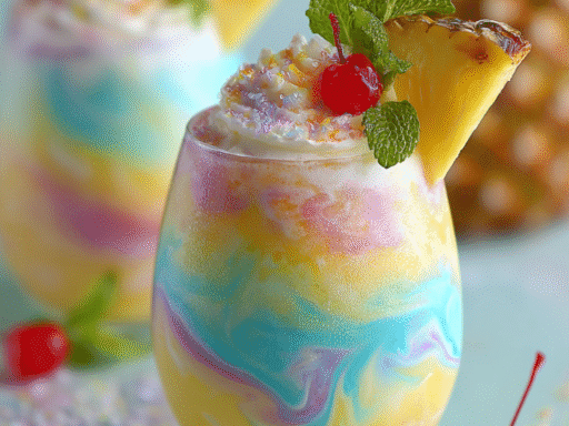 🌈 Rainbow Piña Colada: 5-Layered Tropical Bliss You Can Sip