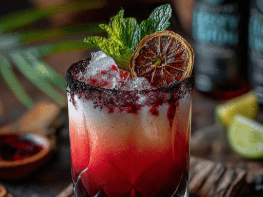 🍒 Bloody Sunset — Coconut Cherry Tequila Cocktail