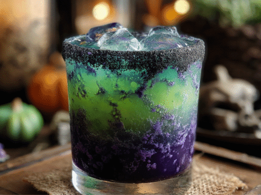 🧙‍♀️ Halloween Cauldron of Chaos – A Spooky, Smoky & Color-Changing Cocktail!