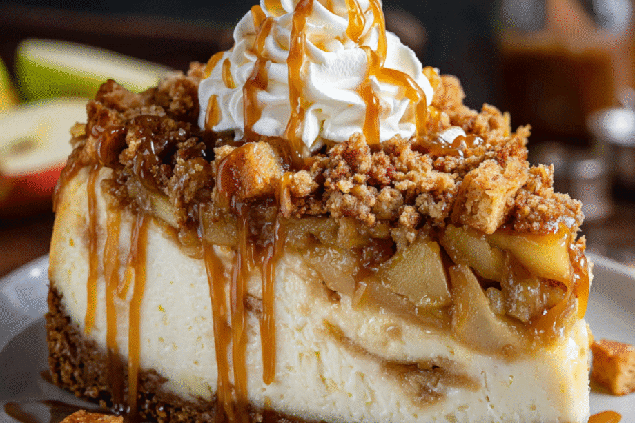 🍏 Apple Crisp Cheesecake – A Creamy, Crunchy Fall Dessert Dream!