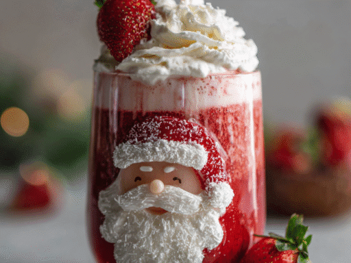 🎅 Kissing Santa Claus Mocktail – A Sweet Holiday Treat for All Ages