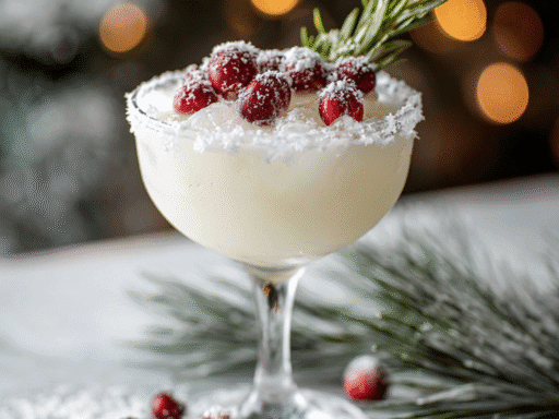 White Christmas Margarita – A Frosty & Festive Holiday Sip