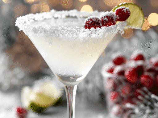 Snowy White Cosmo – A Magical Winter Cocktail