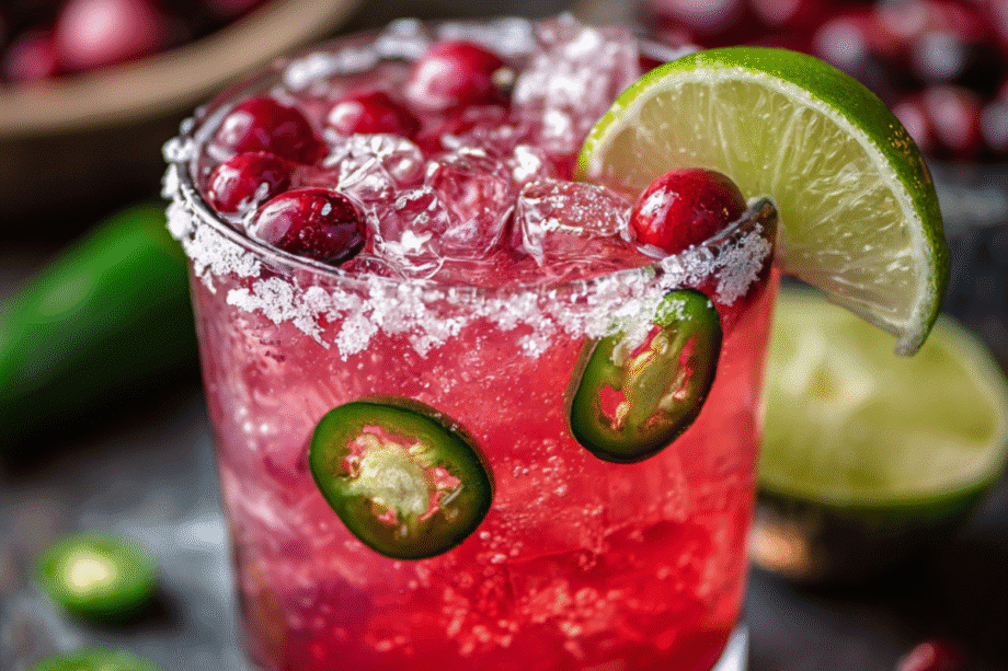 Cranberry Jalapeño Margarita – A Bold, Spicy & Refreshing Holiday Cocktail