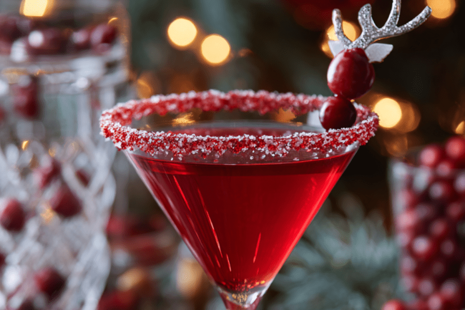 Rudolph Martini – A Festive Cranberry Christmas Cocktail with Holiday Magic