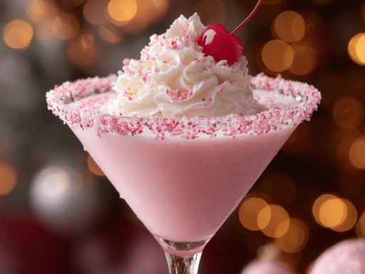 Santa Baby Cocktail – A Creamy, Pink Holiday Martini Everyone Falls in Love With