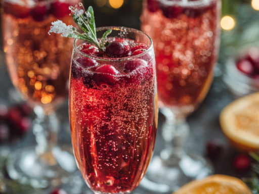 Poinsettia Cocktail – A Bright, Festive Sparkling Holiday Drink