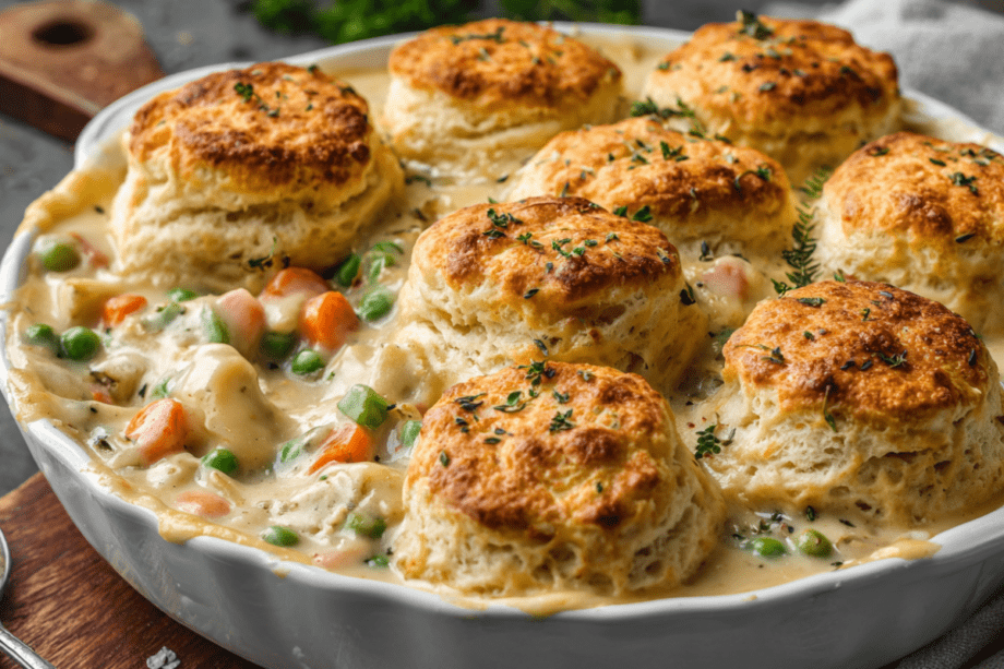 Cheddar Bay Biscuit Chicken Pot Pie