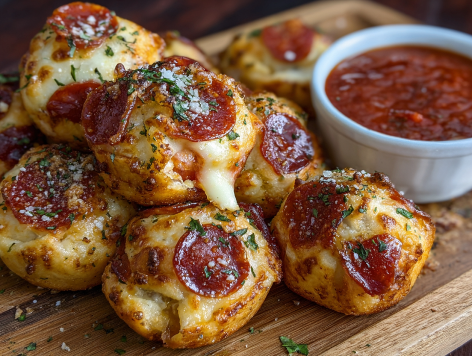 Stuffed Pepperoni Pizza Bites (Cheesy, Crispy & Crowd-Pleasant)